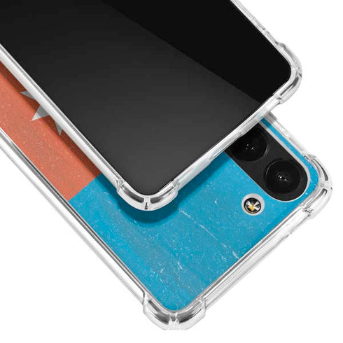 Azerbaijan Flag Distressed Galaxy S23 Clear Case